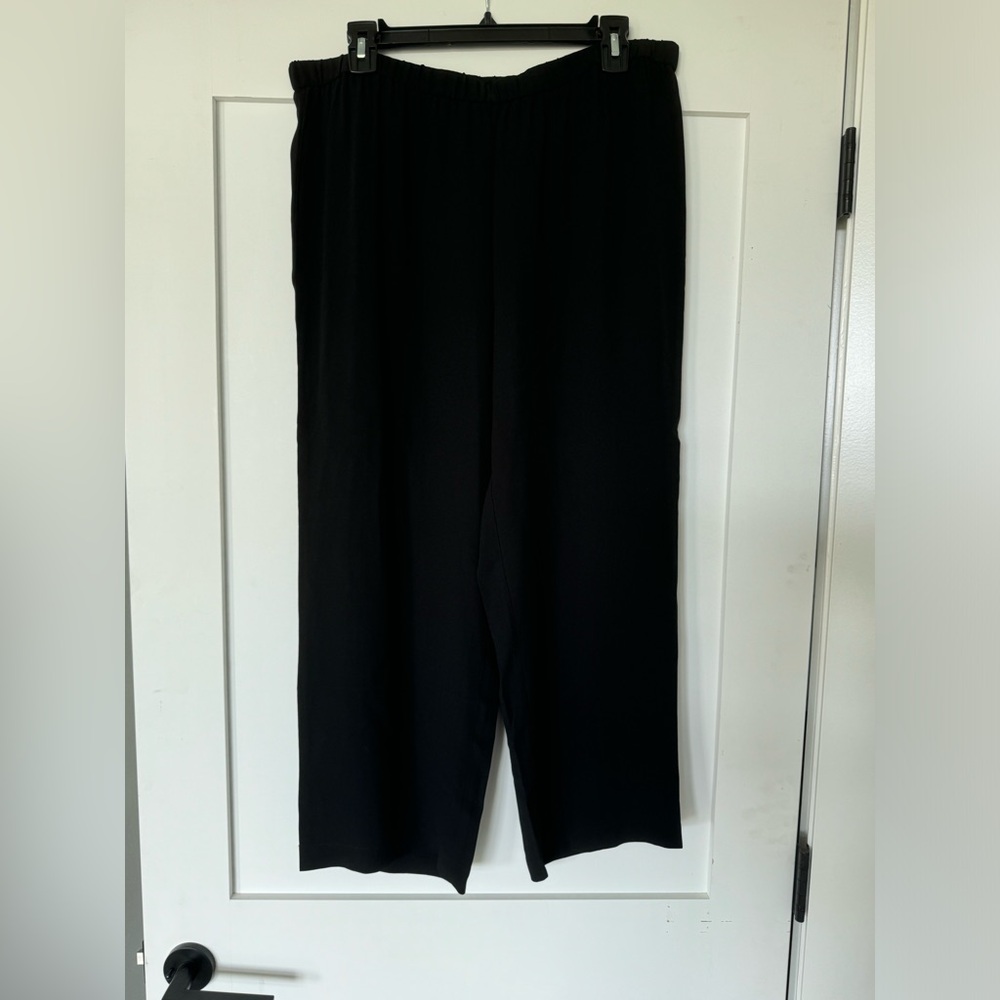 Silk Crepe Georgette Black Pants Sz Med